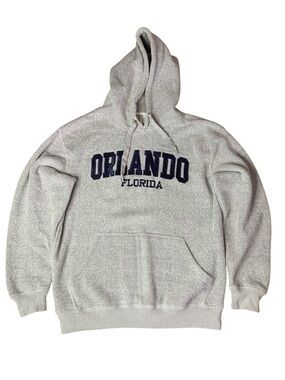 U.S. Apparel Orlando Florida Graphic Hoodie Grey Knit Sweater Men's Size L